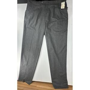 Faconnable 100% Lana Wool Pleated Dress Pant Dark Gray 42/40
